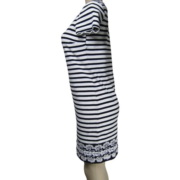 TALBOTS Stripe S Petite PREPPY Nautical Sporty Knit COASTAL Beach Classic Dress - Picture 4 of 12